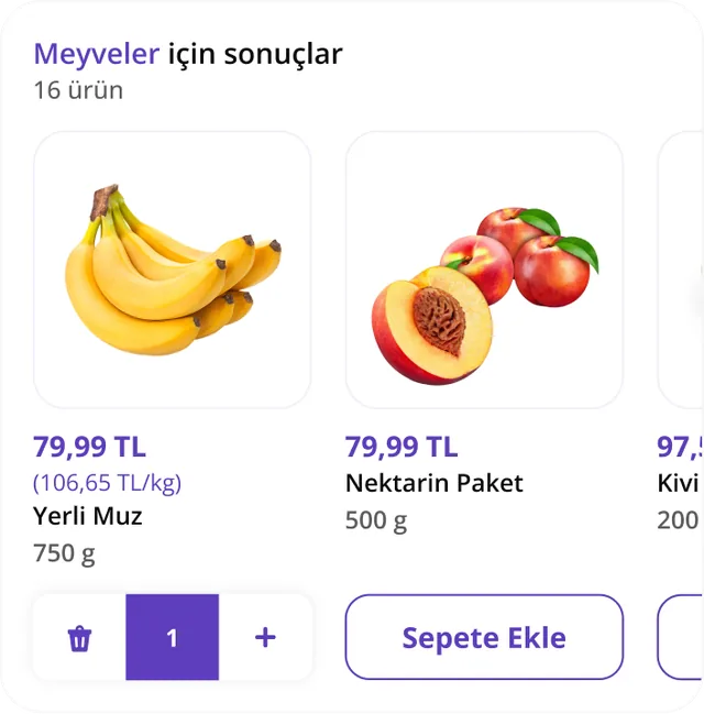 Getir screenshot