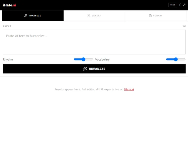 IHate.ai Humanaizer screenshot