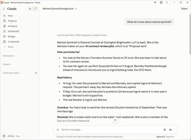 Know Who CRM screenshot