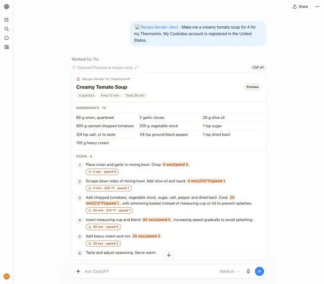 Recipe Sender for Thermomix® screenshot