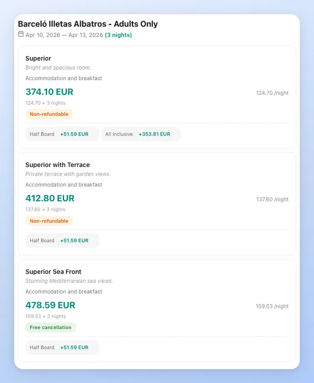 Barceló Hotel Group screenshot