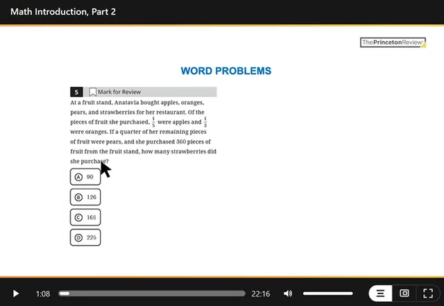 The Princeton Review screenshot