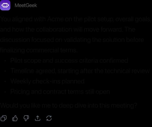 MeetGeek screenshot