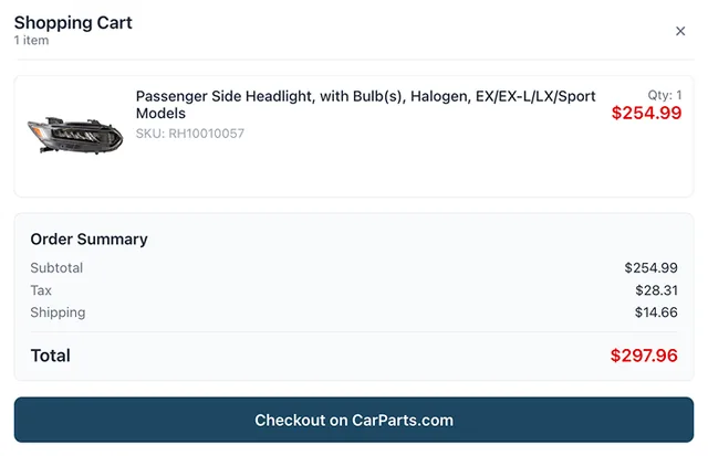 Carparts.com screenshot
