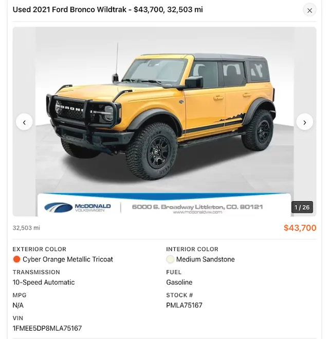 Autotrader screenshot