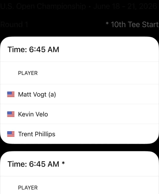 U.S. Open Golf Companion screenshot