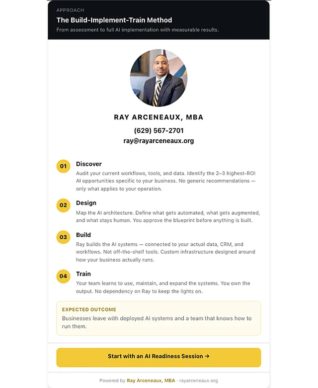 Ray Arceneaux AI Consulting screenshot
