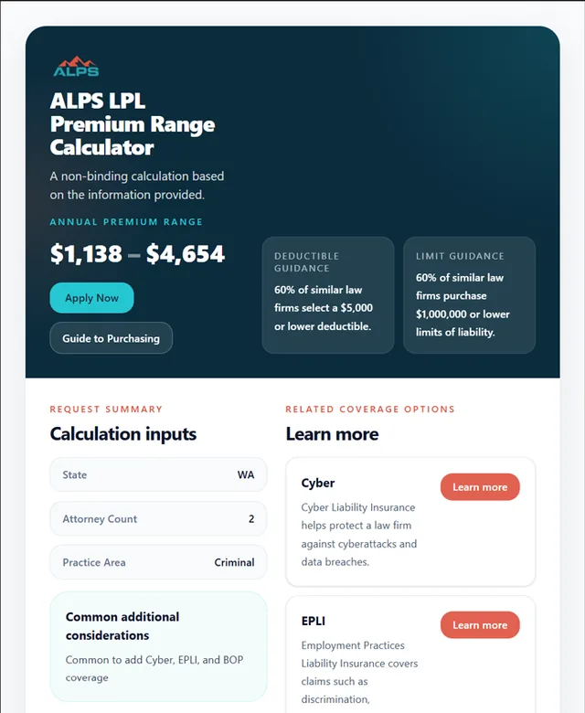 ALPS Insurance screenshot