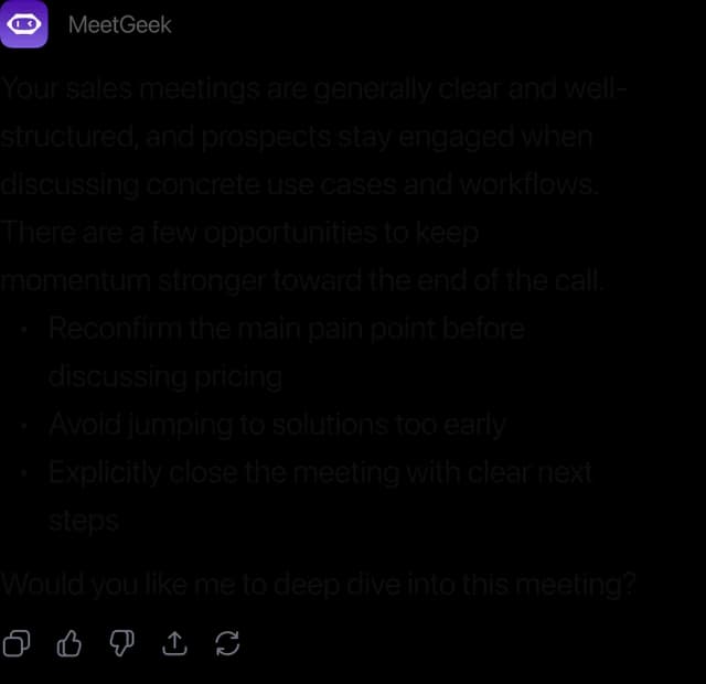 MeetGeek screenshot