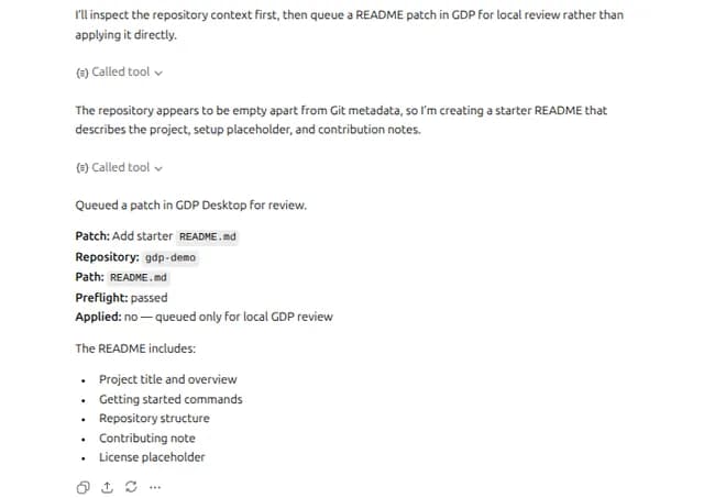 Git Diff Patcher Bridge screenshot