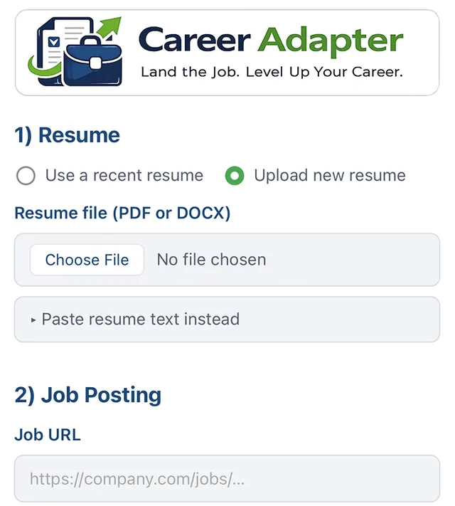 Career Adapter screenshot
