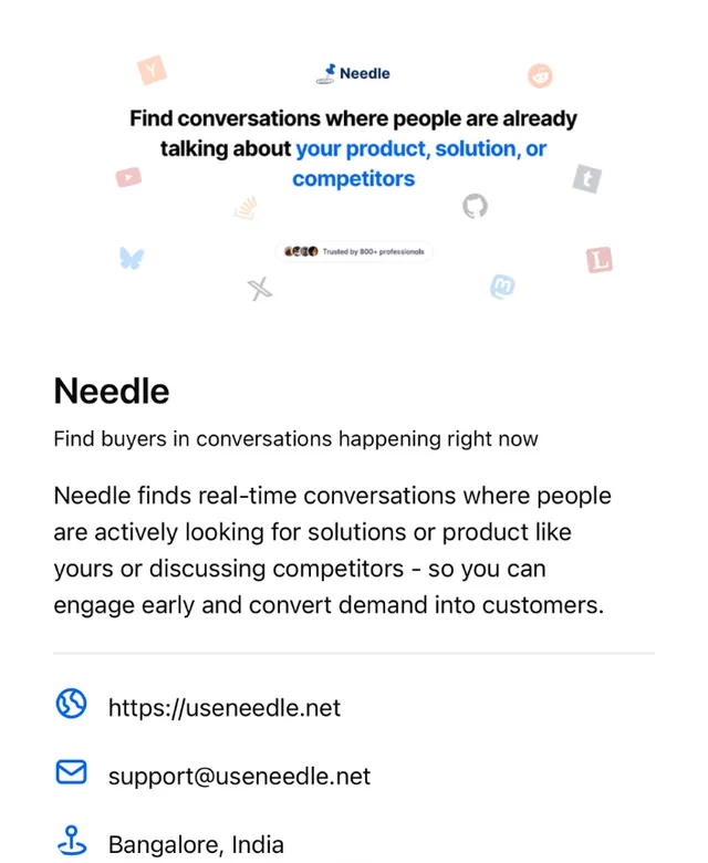 Needle screenshot