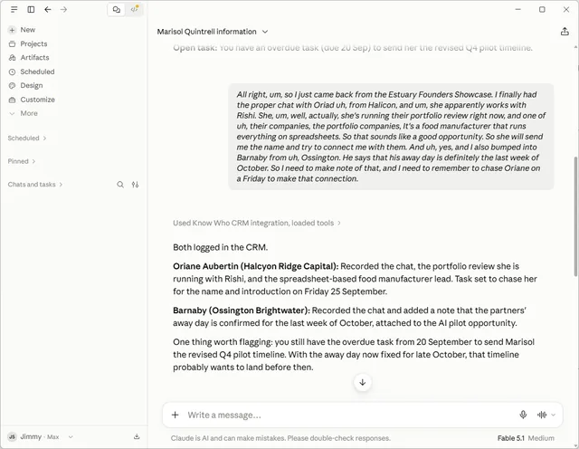 Know Who CRM screenshot