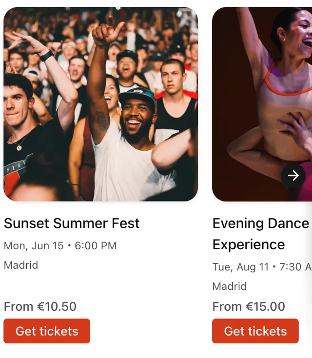 Eventbrite screenshot