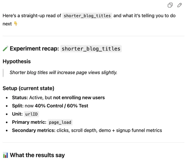 Statsig screenshot