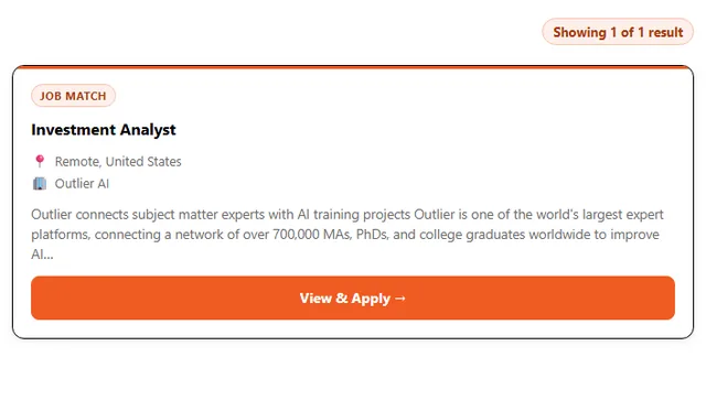 Outlier AI Opportunities screenshot
