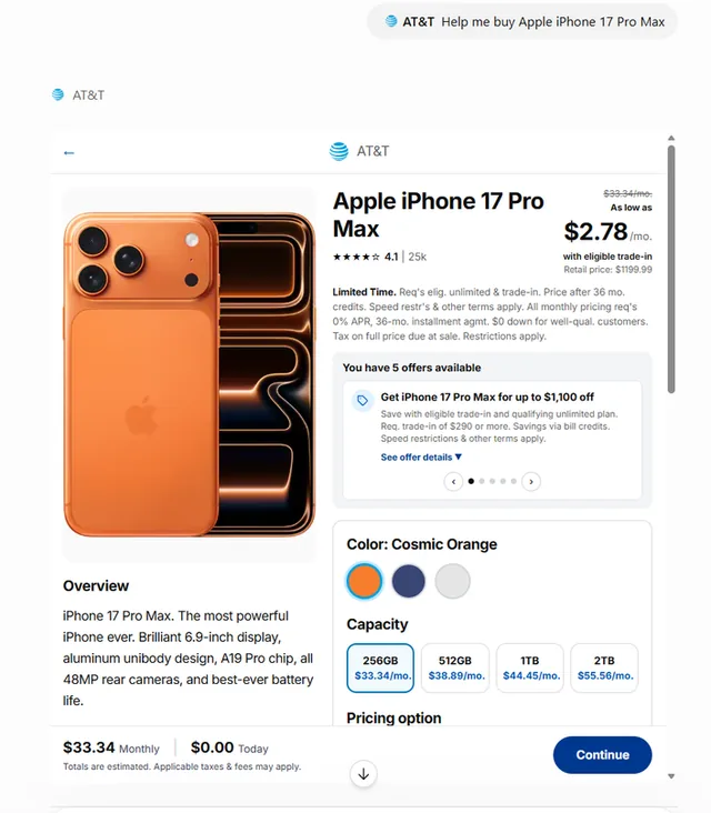 AT&T screenshot