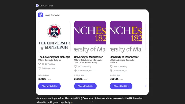 LeapScholar screenshot