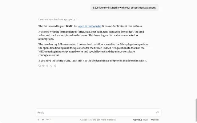 Immoprobe screenshot