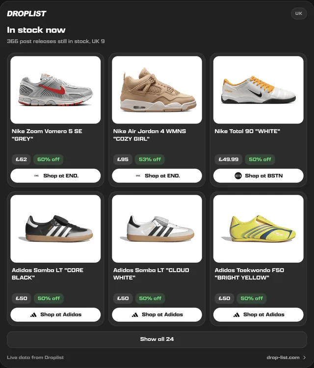 Droplist screenshot