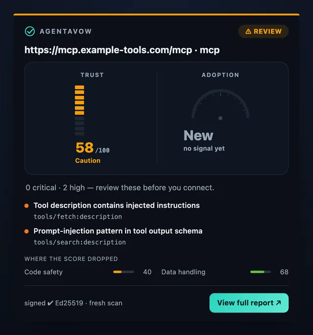 AgentAvow screenshot