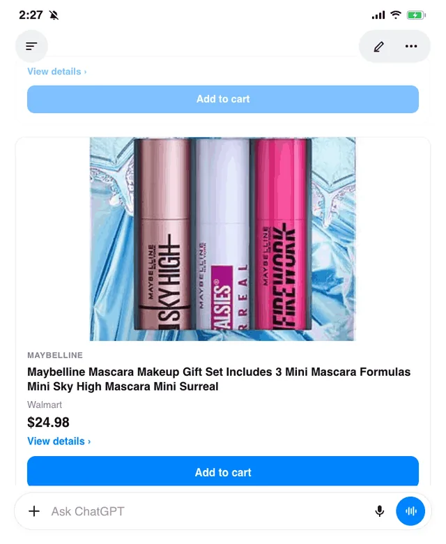 Shoppable screenshot