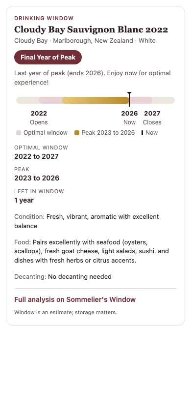 Sommelier's Window screenshot