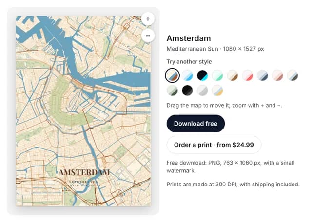 MapPoster screenshot