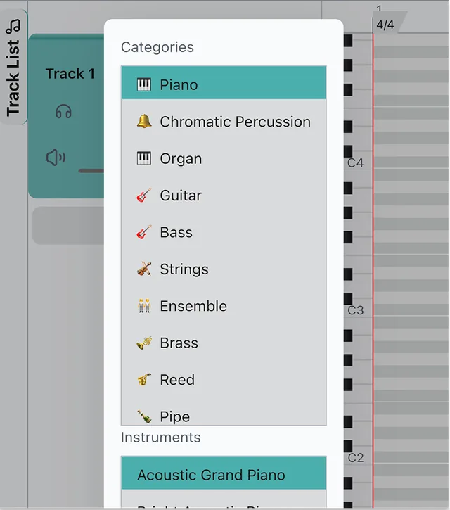 Midify screenshot