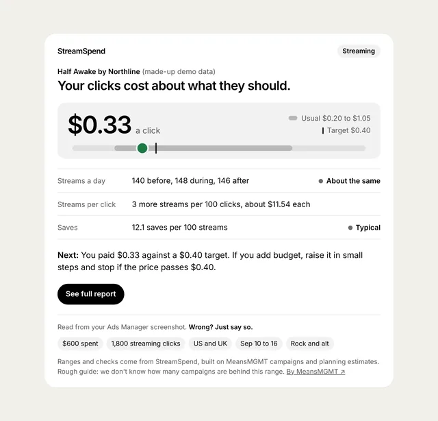 StreamSpend screenshot