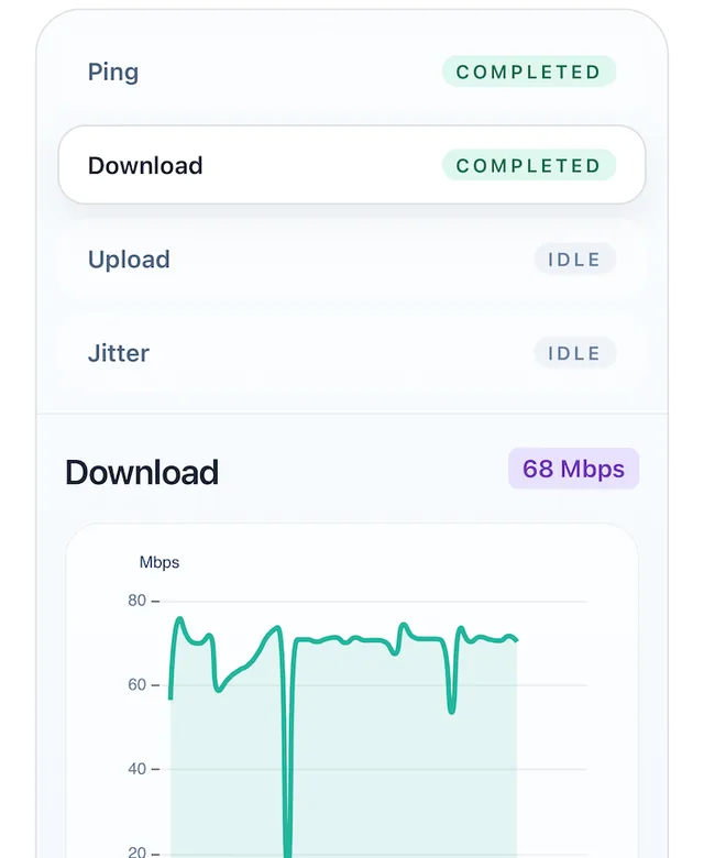 0-100 WiFi Internet Speed Test screenshot