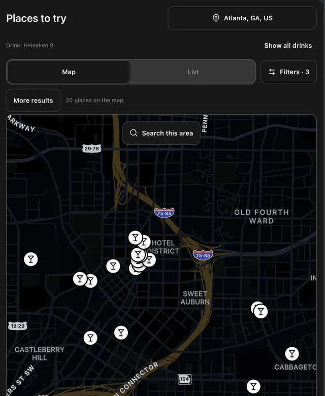 ChillMaps: NA Drink Finder screenshot