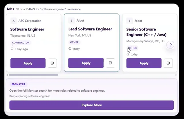 Monster Job Search screenshot