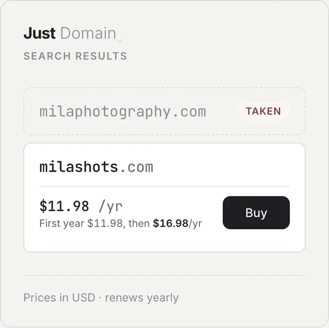 Just Domain screenshot