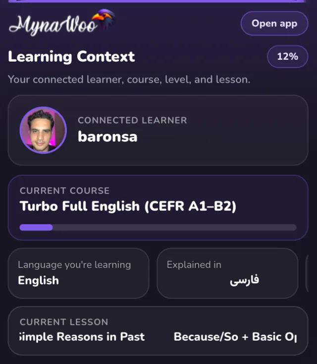 Mynawoo AI Language Tutor screenshot
