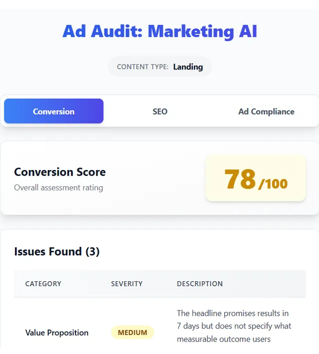 AdAnalyze screenshot