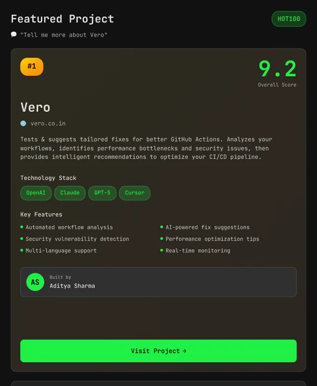 Hot100.ai screenshot