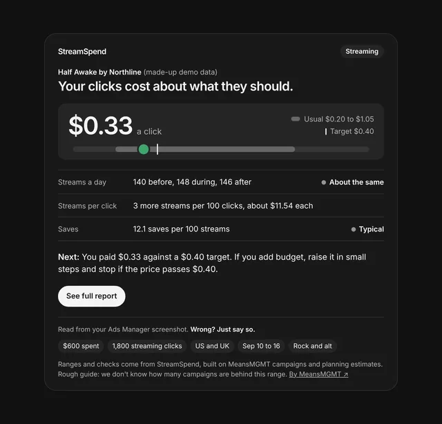 StreamSpend screenshot