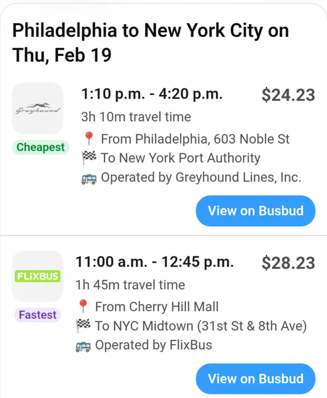 Busbud screenshot