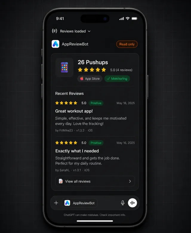 AppReviewBot screenshot