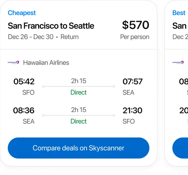 Skyscanner screenshot