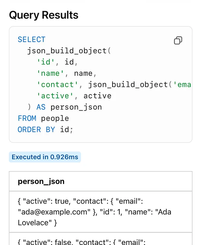 DB Fiddle screenshot