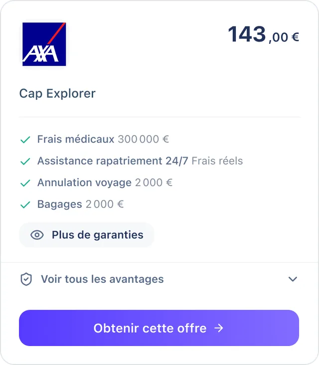 HelloSafe Travel Insurance screenshot