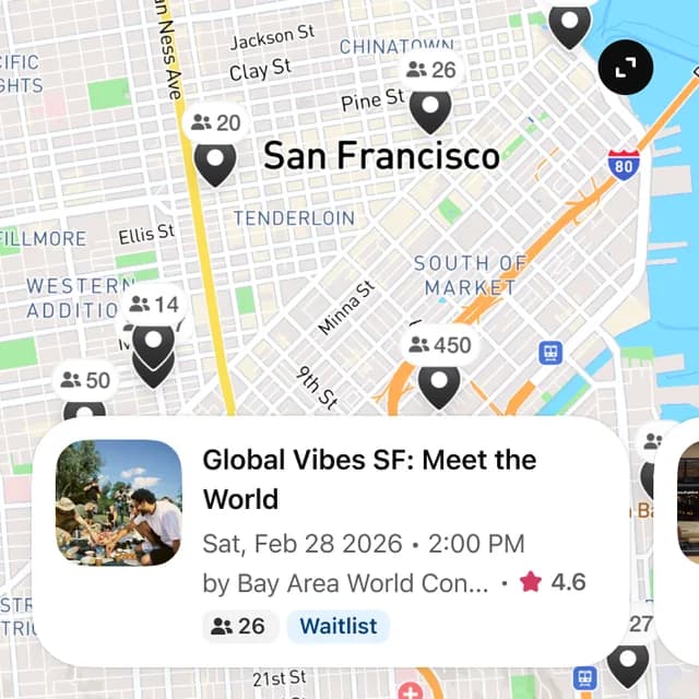 Meetup screenshot