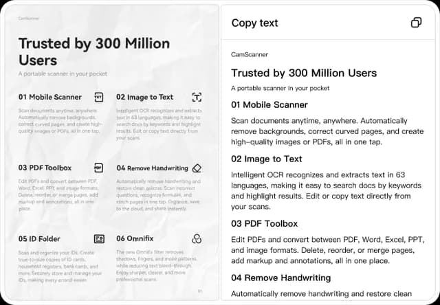 CamScanner screenshot