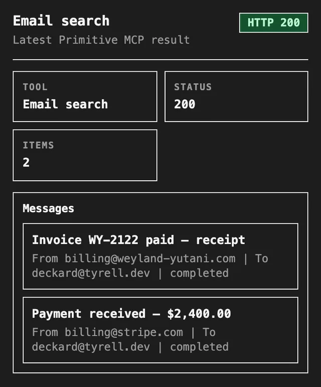 Primitive screenshot
