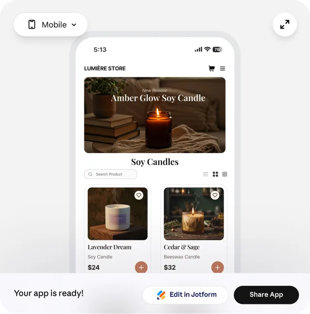 Jotform Apps screenshot