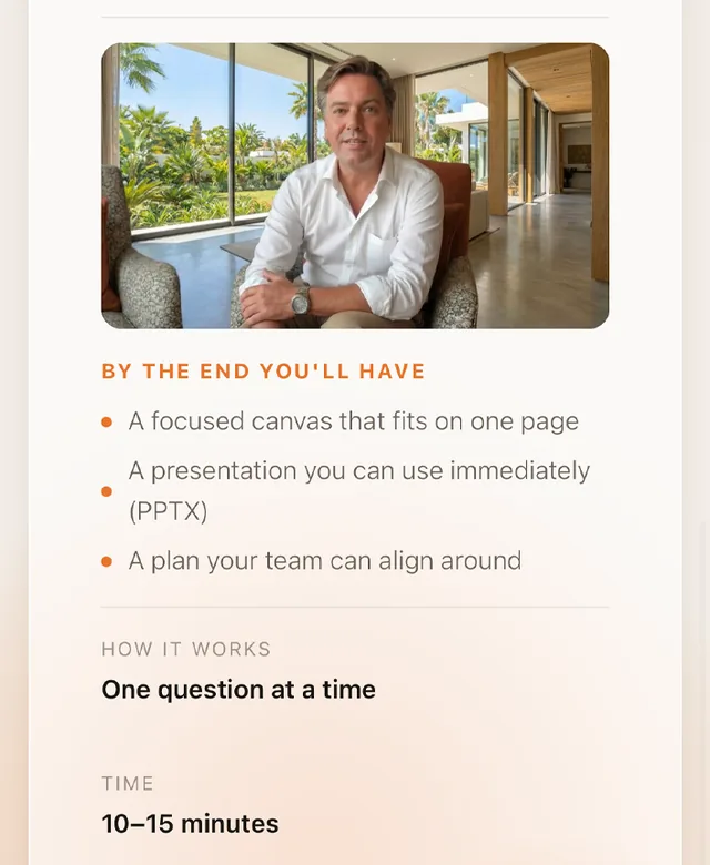 Business Strategy Builder screenshot