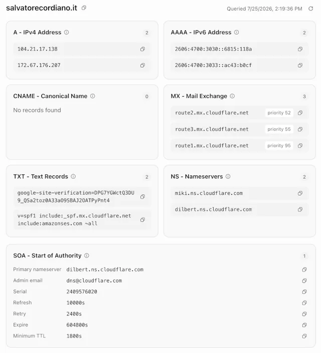 DNS Inspector screenshot