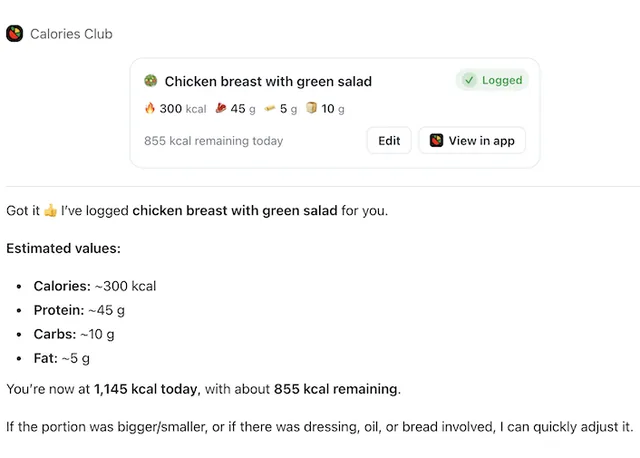 Calories Club screenshot